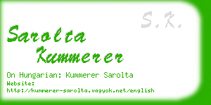 sarolta kummerer business card